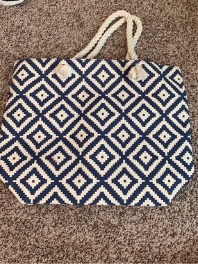 Blue & White Tote Bag - NIB